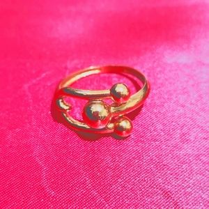 18k Dubai Real Gold Ring